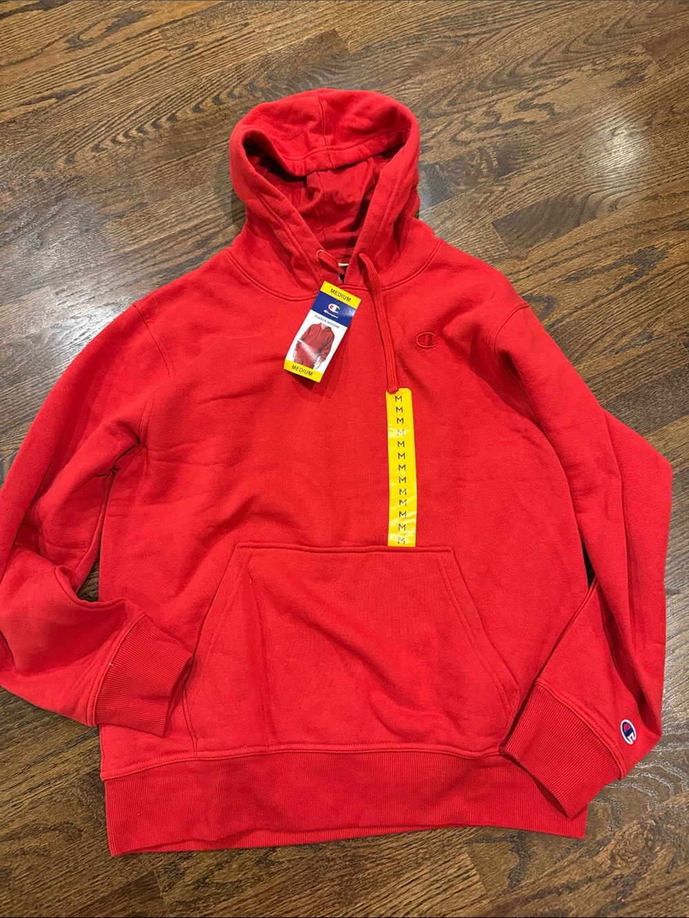 Champion Red Crewneck Hoodie with Front Pocket sweatshirt men’s medium